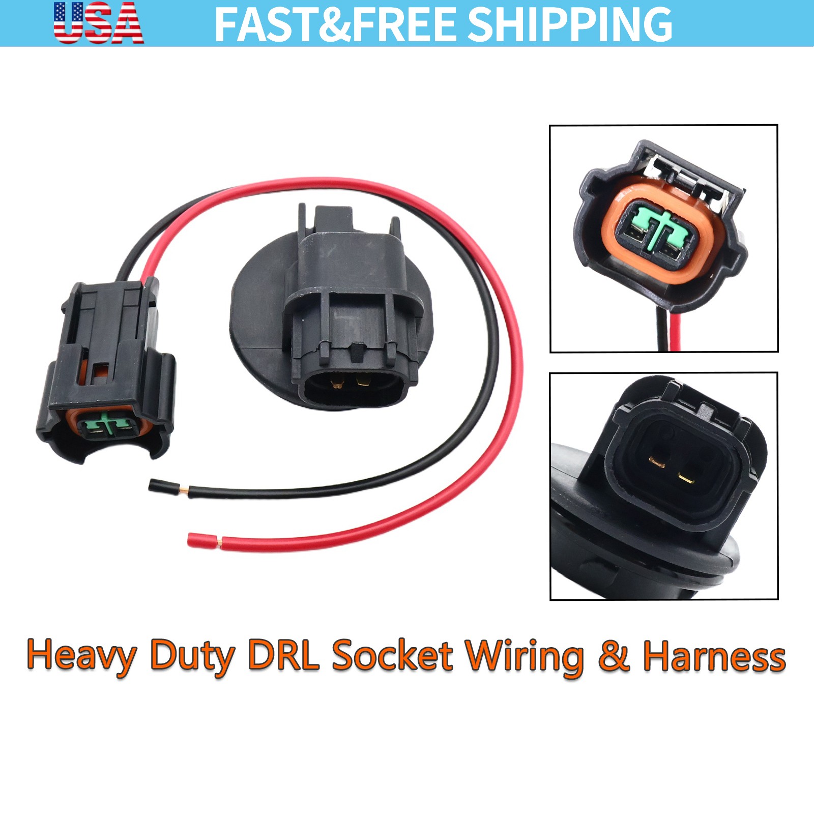 DRL Daytime Running Light Socket Wiring For Kia Forte 2019-2021 92164M7050