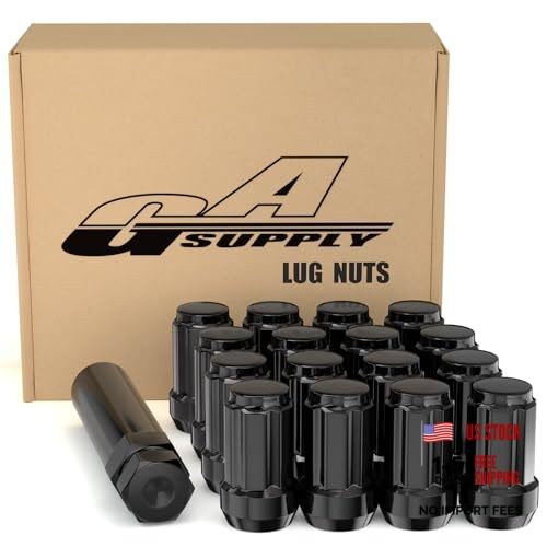 10x1.25 ATV Lug Nuts Closed End Acorn 6 M10x1.25 Black 16 Pack-1.38" Tall