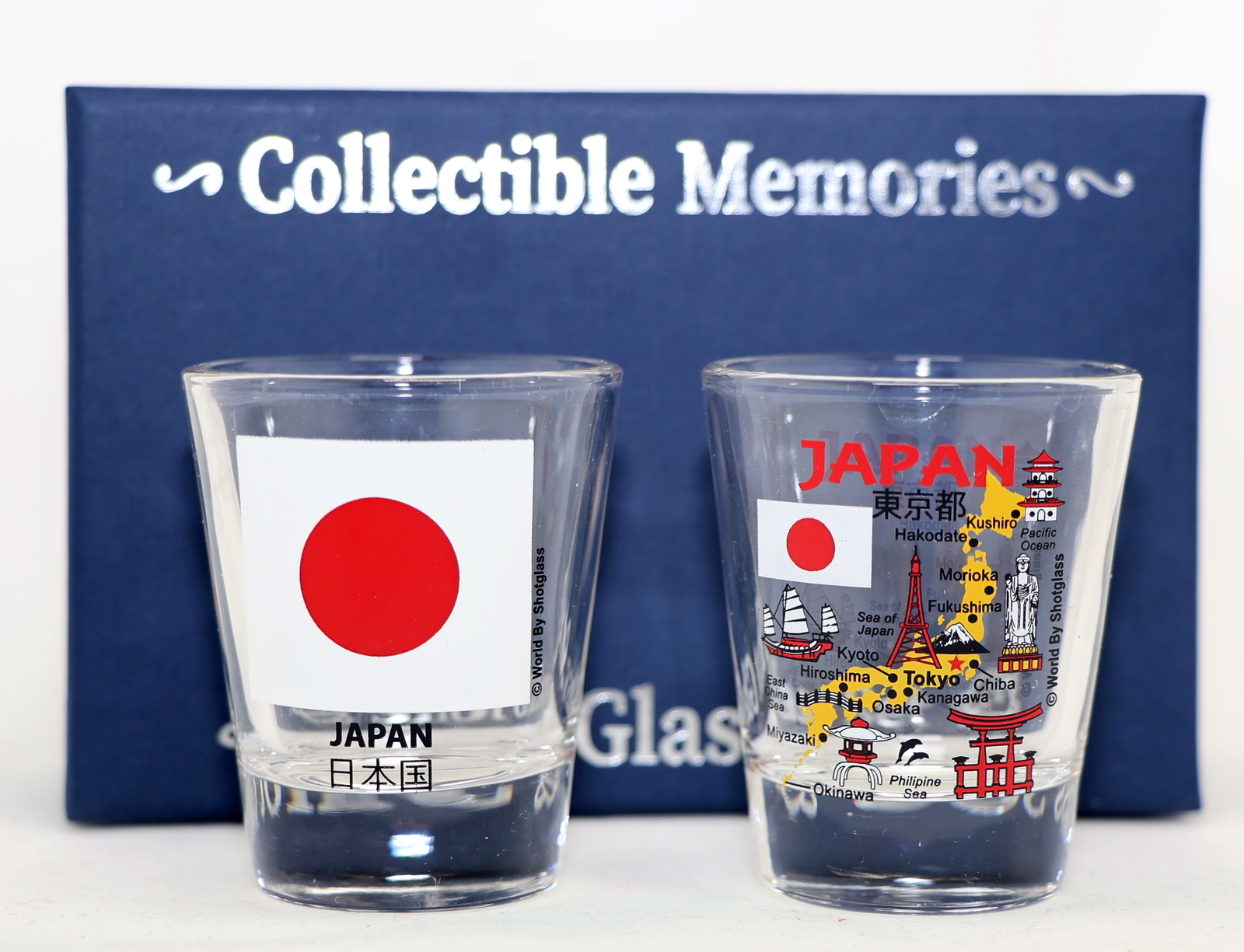 Japan Souvenir Boxed Shot Glass Set (Set of 2)