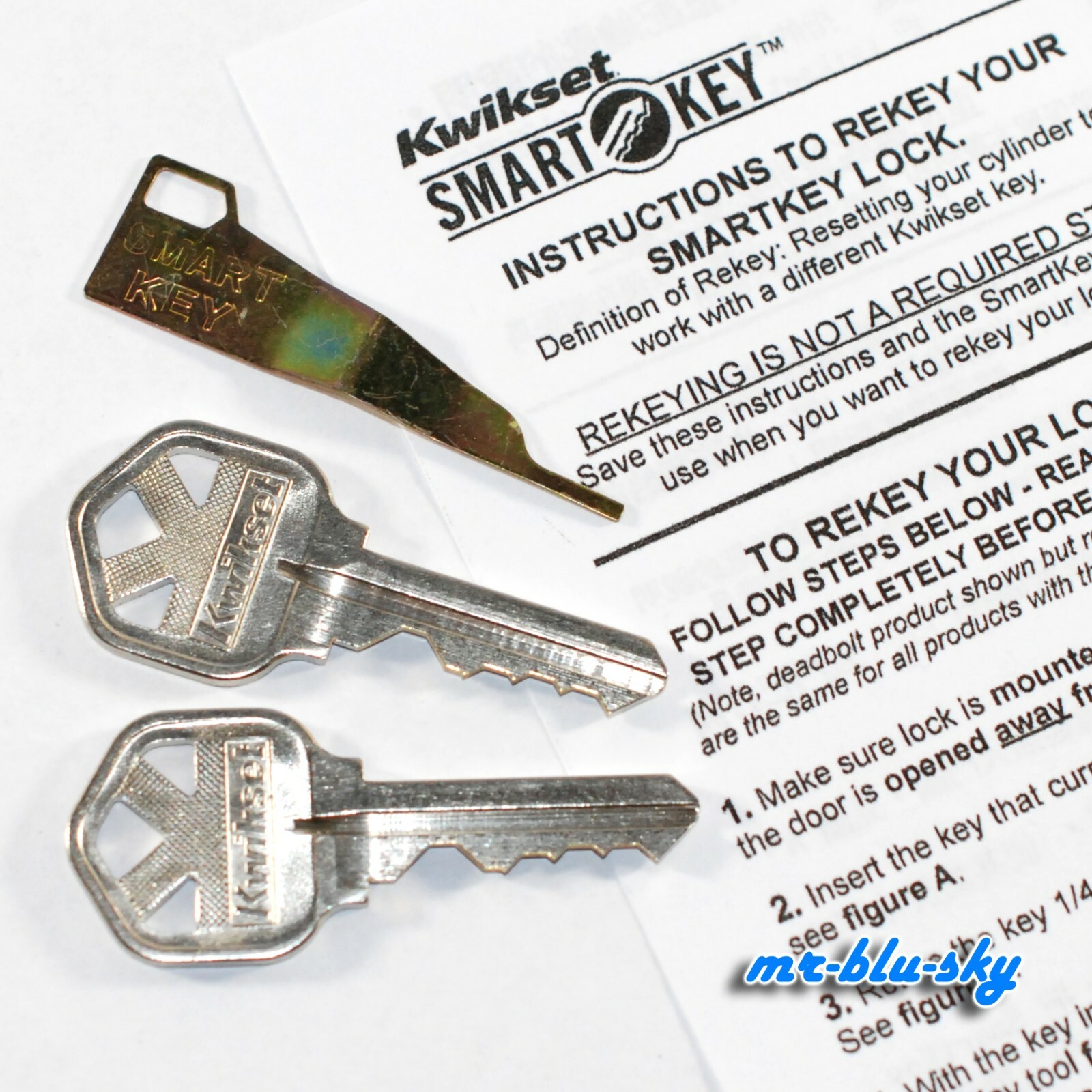 Kwikset Smart Key Rekey Kit ~ Rekey Tool ~ 2 Keys ~ With Instructions