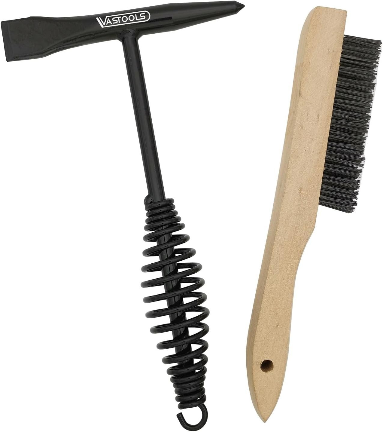 Welding Chipping Hammer with Coil Spring Handle,10.5",Cone and Vertical Chise...