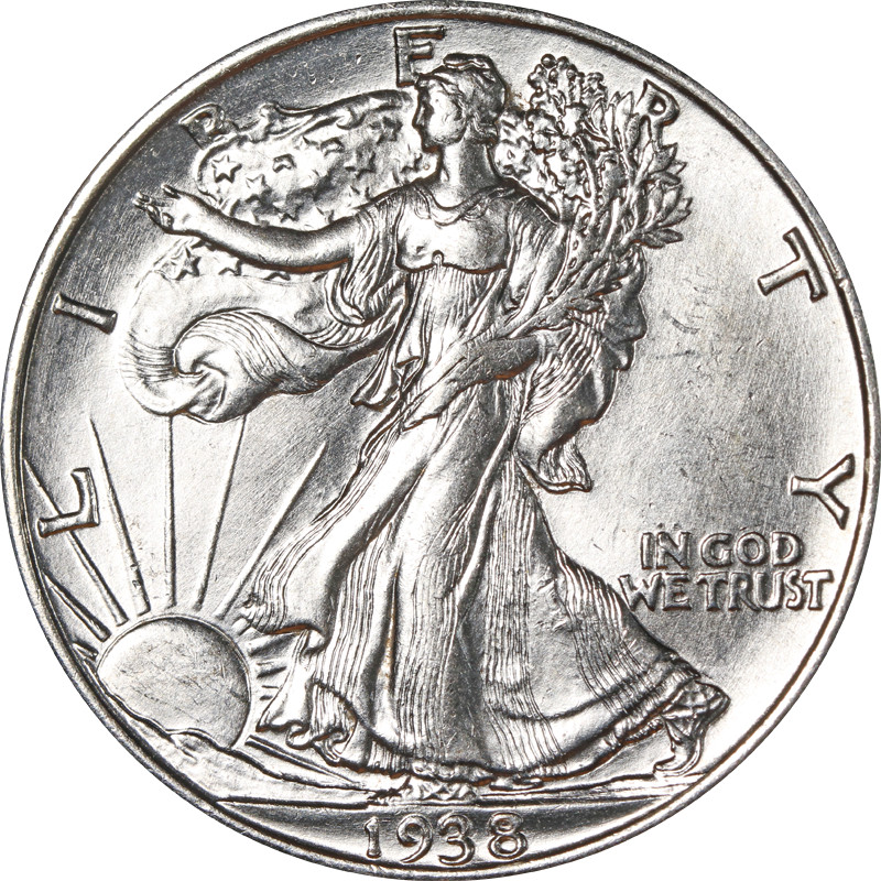1938-P Walking Liberty Half
