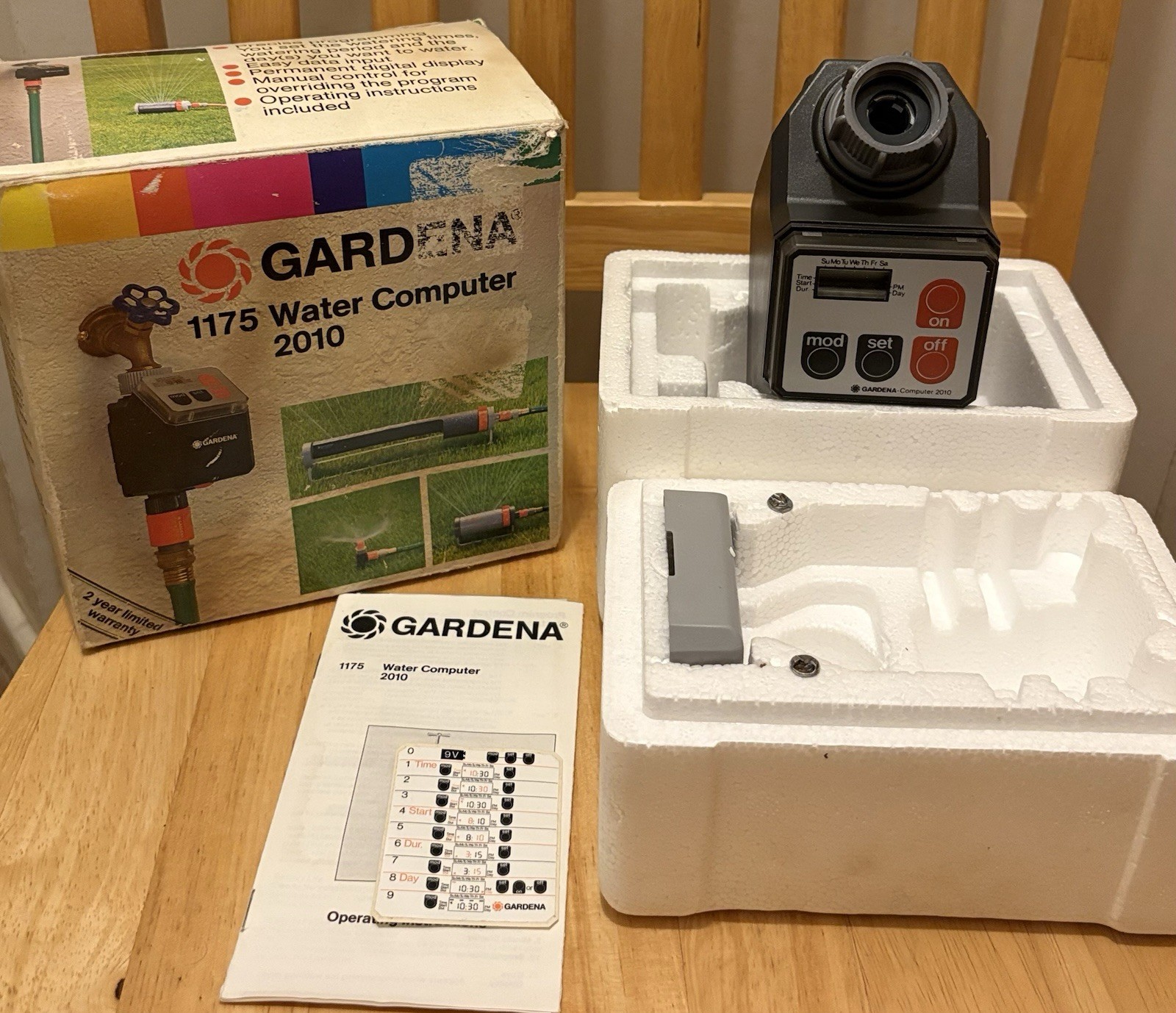 Gardena Water Computer Irrigation Computer 2010 # 1175 NEW/ OPEN BOX