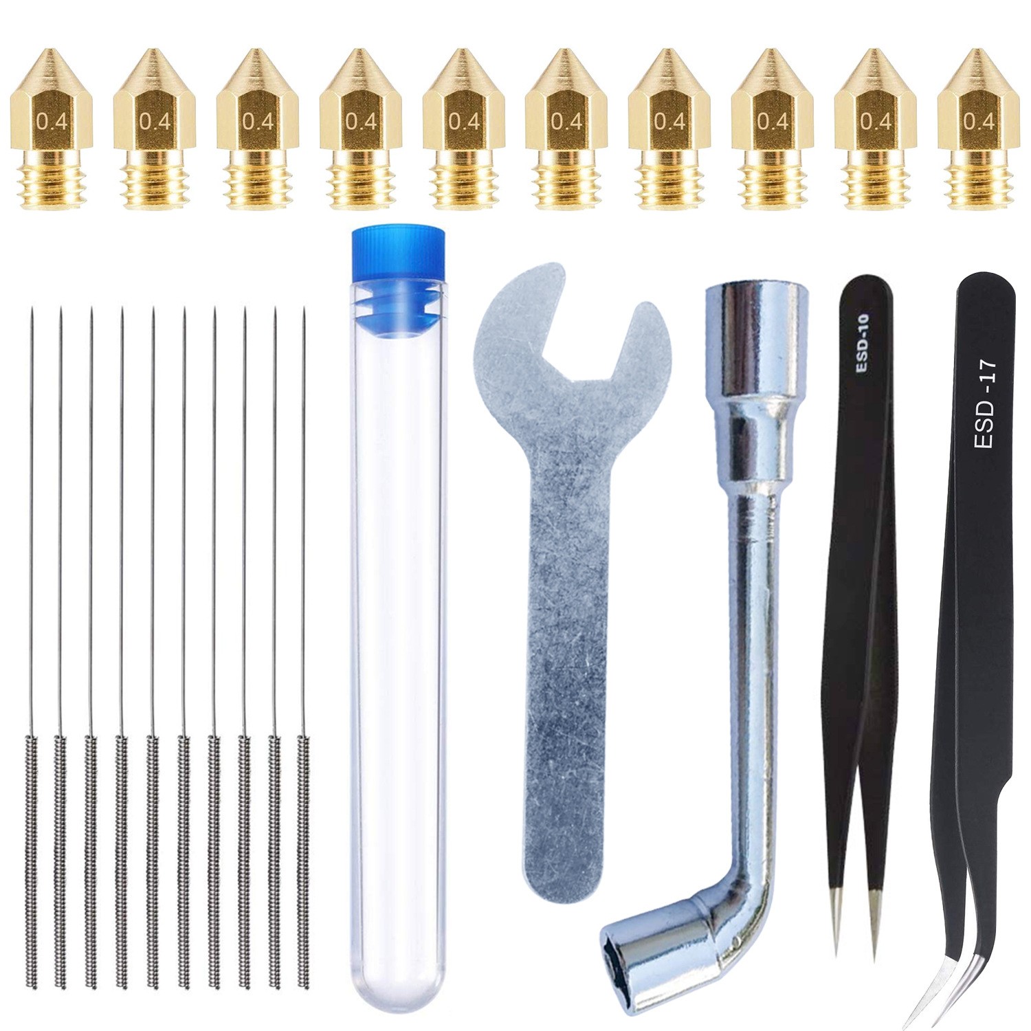 3D Printer Extruder Nozzle Cleaning Tool Kit Durable For CR-10/Ender 2/Ender 3