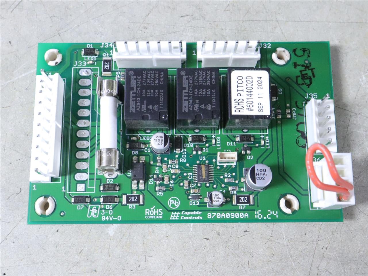 PITCO 60144002D Relay Control Board 870A0900A