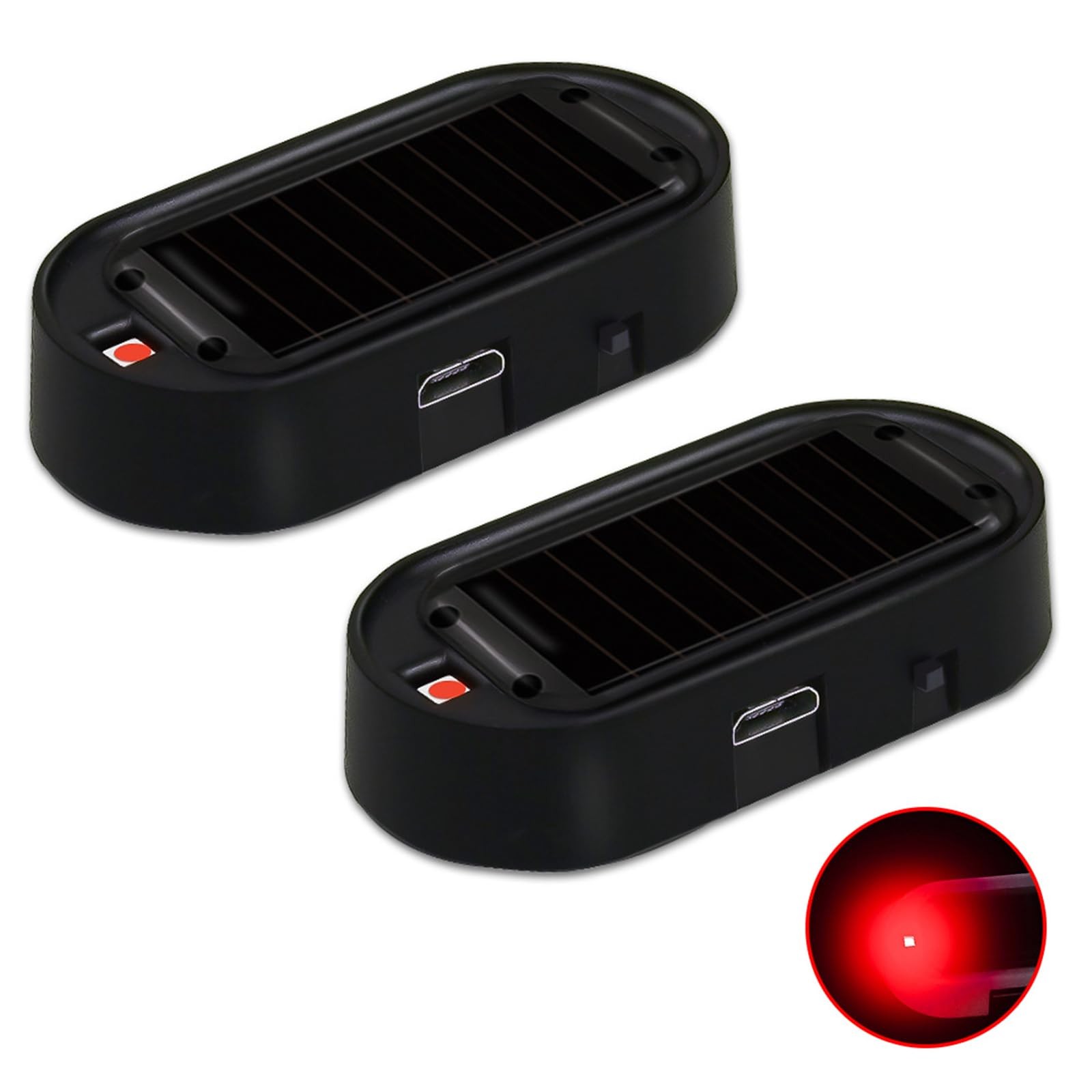 Shudyear Car Solar Power Simulated Dummy Alarm，Anti-Theft LED Flashing red