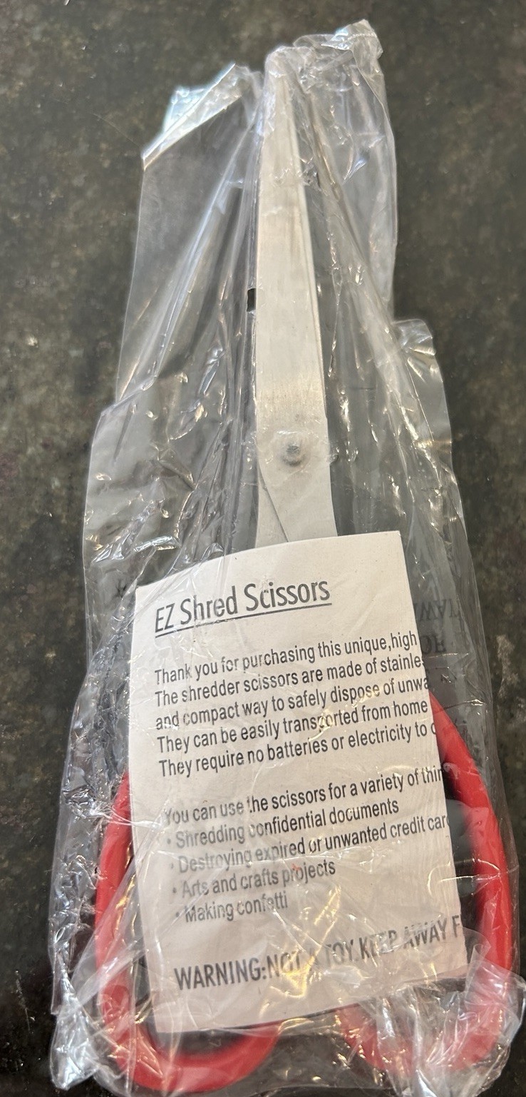 Shredding Scissors - Cutting Blade 3" - Total Length 7.5" - Herbs/Paper/Crafts