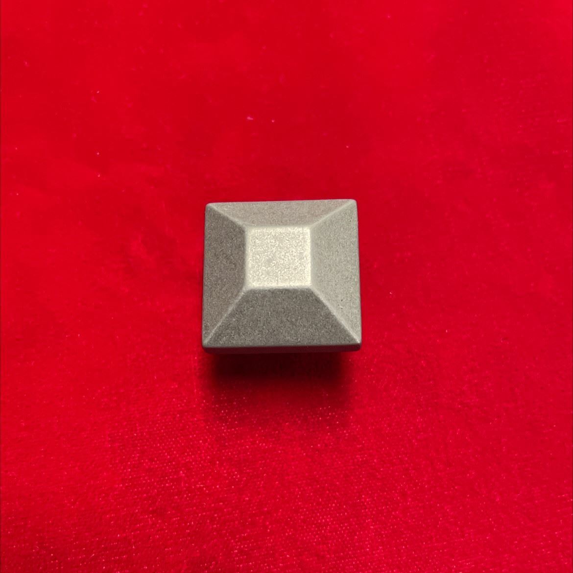 1" Mission Style Square Knob Pewter