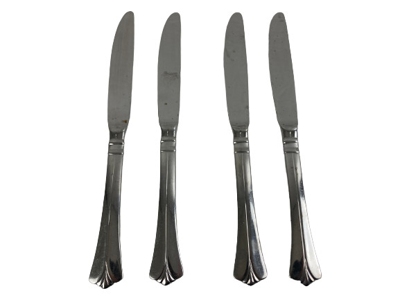Lot of 4 Pfaltzgraff Ellington Stainless Steel Dinner Knives 18/8 Cutlery