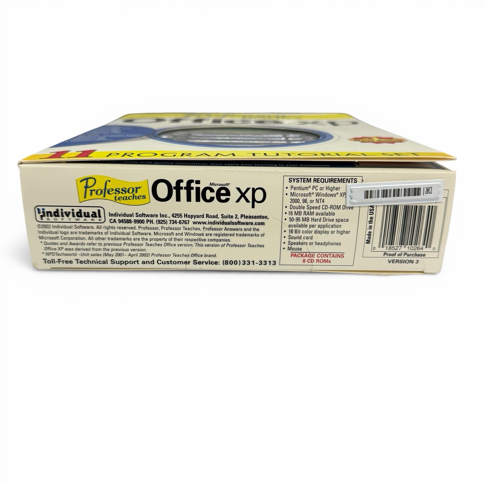Professor Teaches Microsoft Office XP (PC, 2002, Individual Software) 8 Disks