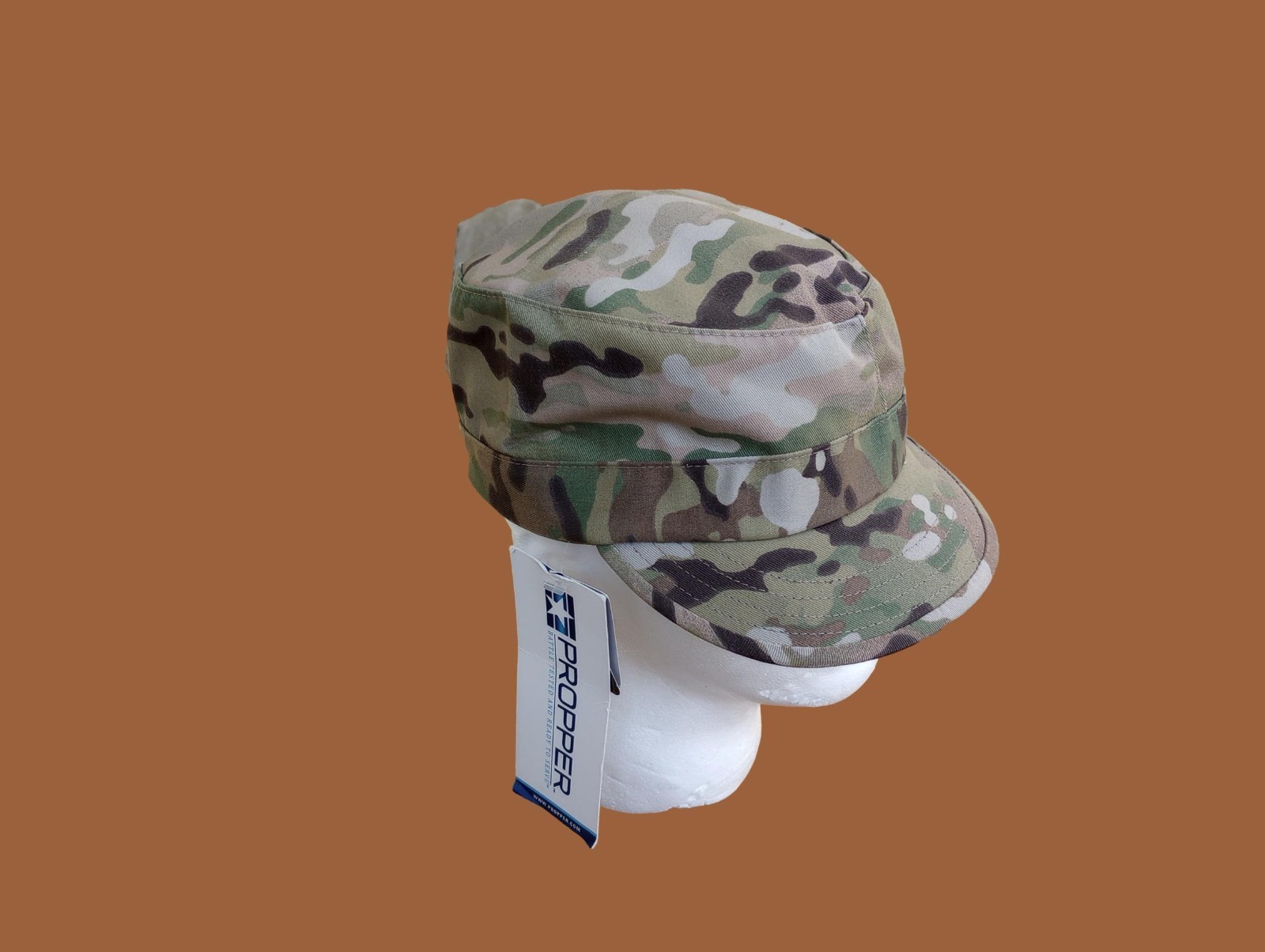 U.S MILITARY MULTI-CAM CAMOUFLAGE HAT CAP MFG BY PROPPER SIZE MEDIUM 7 1/8