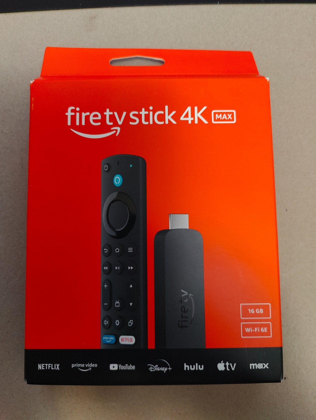 AMAZON FIRE TV Stick 4K MAX, 16GB, Wi-Fi 6E, Alexa Voice Remote Enhanced
