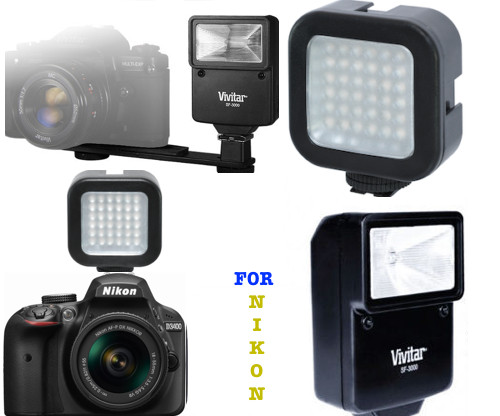 PRO FLASH + 36 LED LIGHT FOR NIKON DSLR CAMERA D3400 D5600 D80 D90 D7100  D7200
