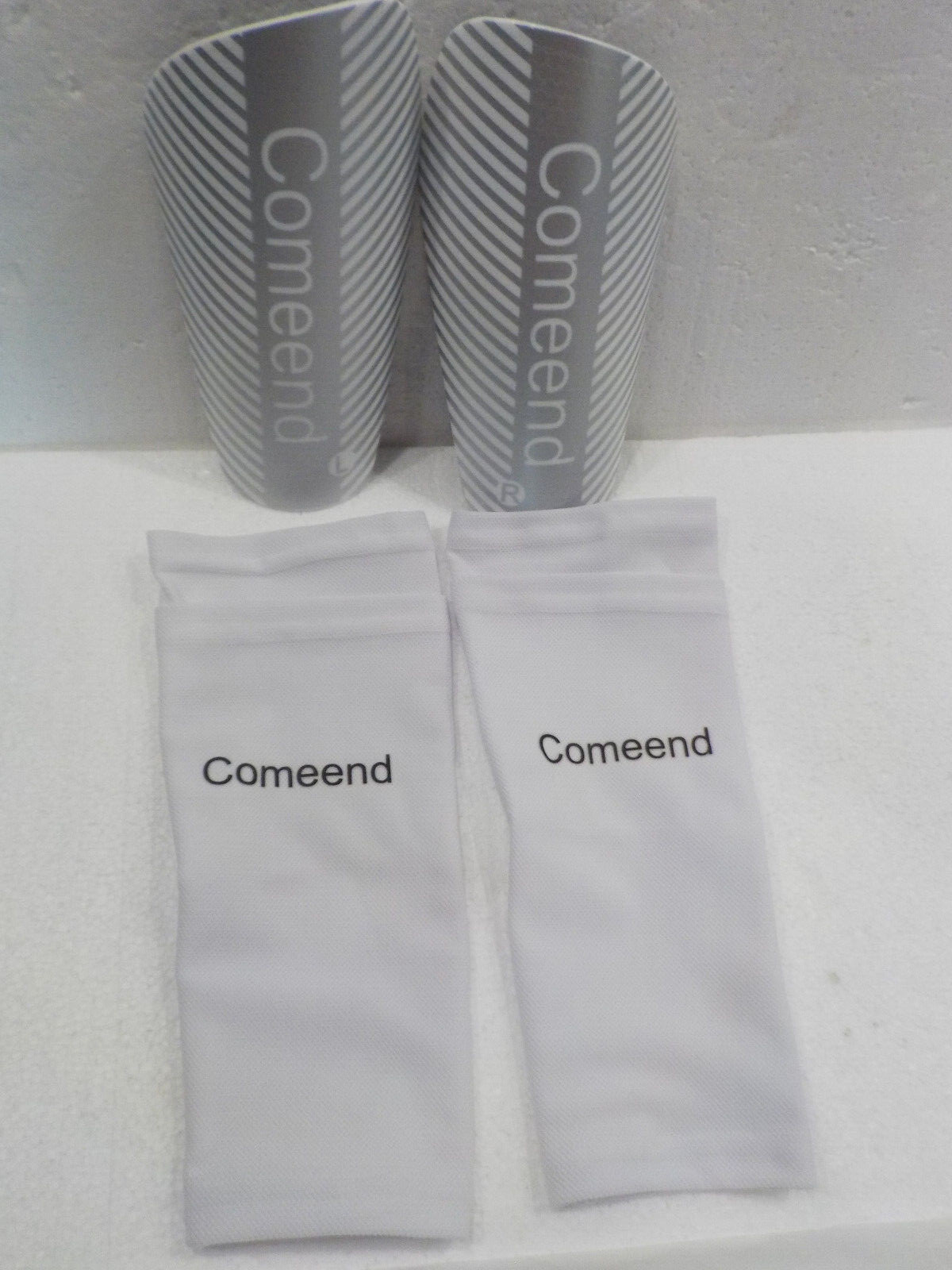 NIP Comeend 21# Soccer Shin Guards w/ Sleeves Set Kids/Youth Size Small Fútbol