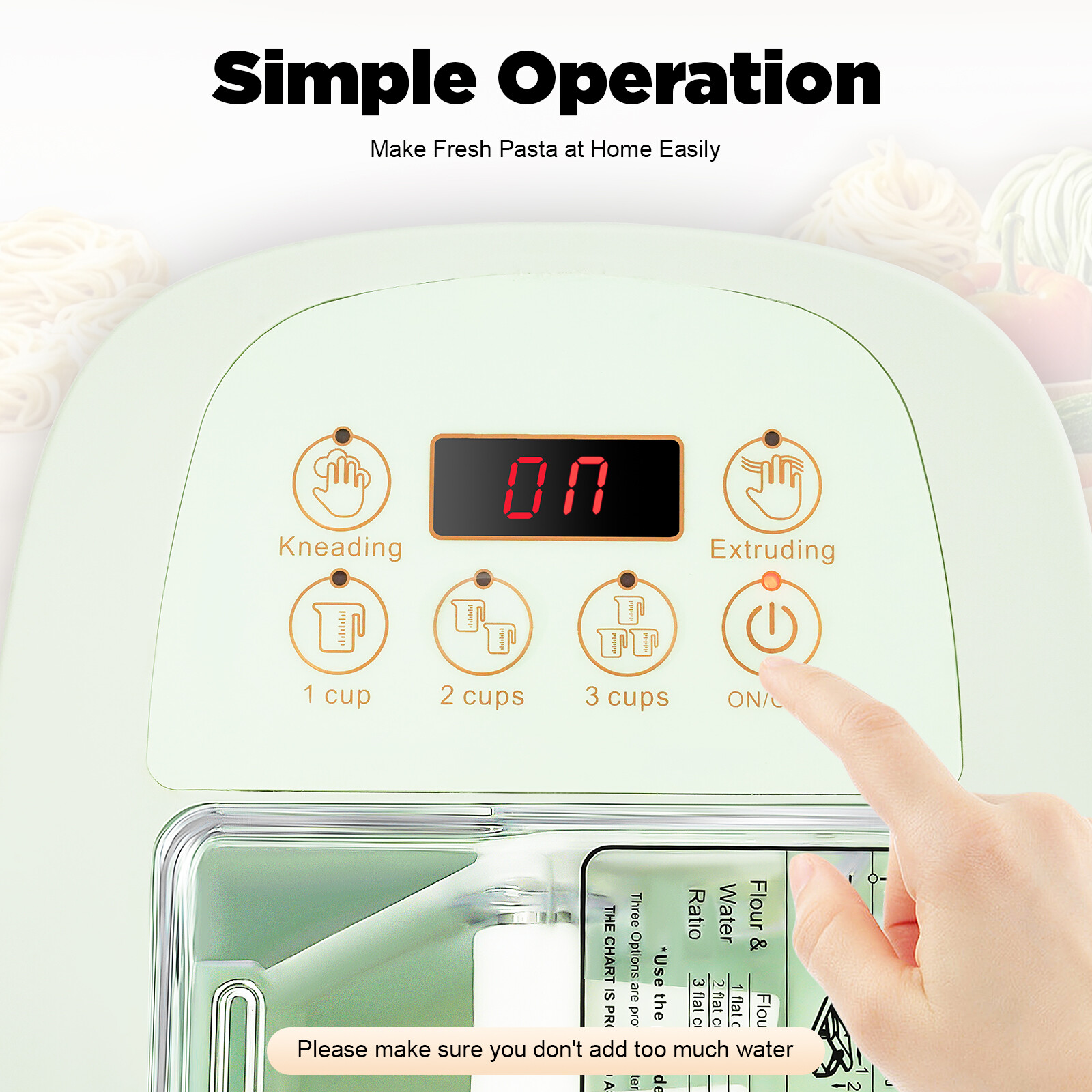 Electric Pasta Maker Automatic Noodle Making Machine with 13* Molds 260W 110V
