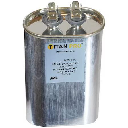 Titan Pro Tocf55 Motor Run Capacitor, 55 Mfd, 5-1/2 In. H