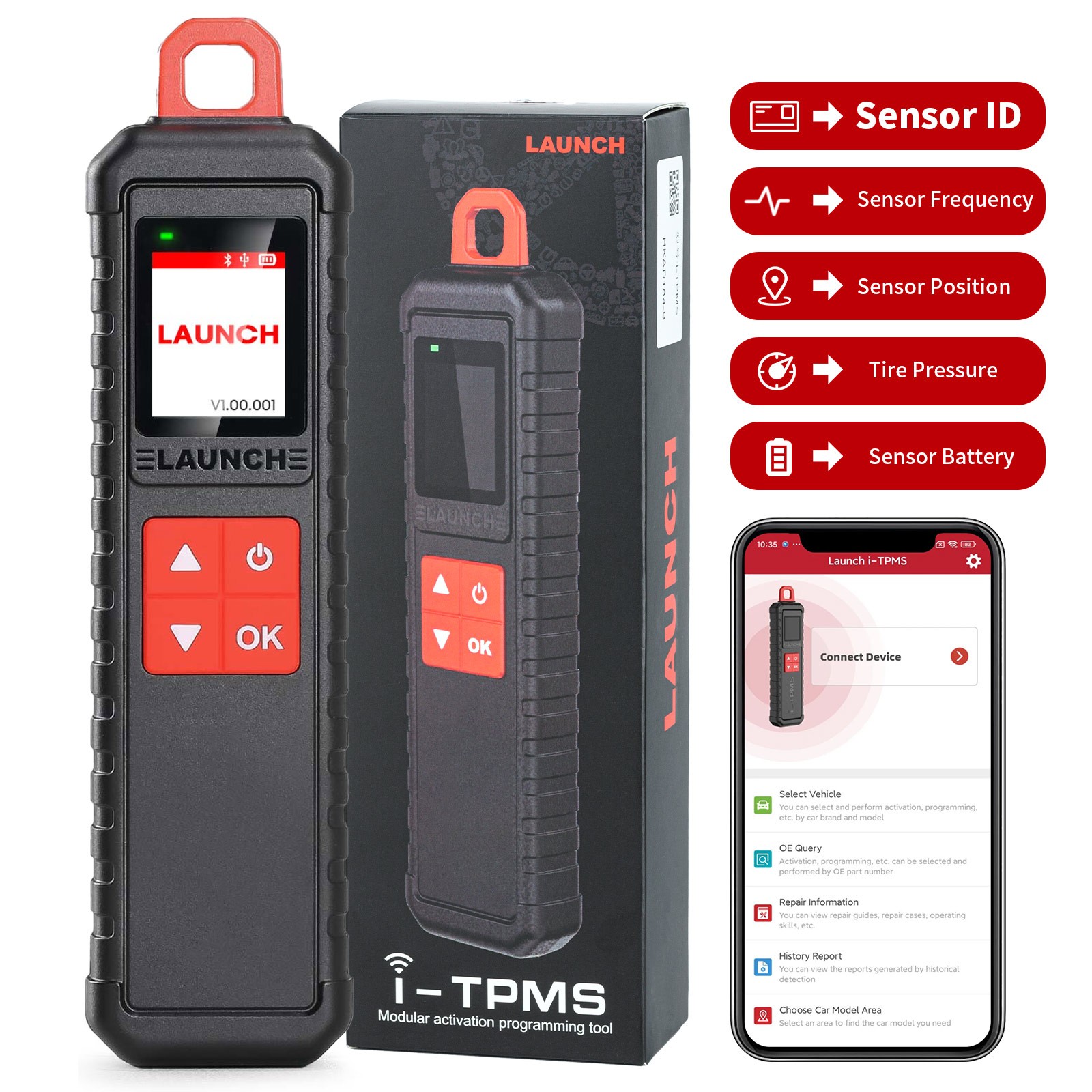 Launch X431 i-TPMS Tire Pressure Detector Handheld Terminator for X-431 scanner