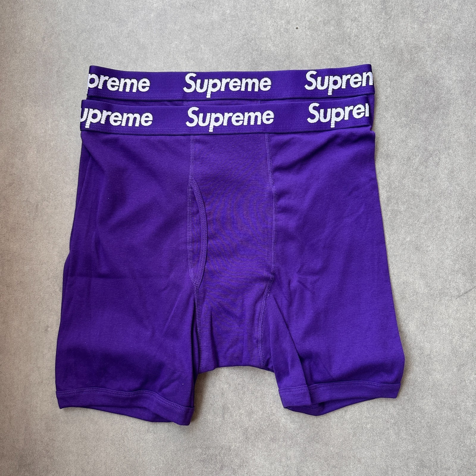 Supreme Boxer Shorts Purple Violet Men's Underwear Streetwear 2-Pack SML XL