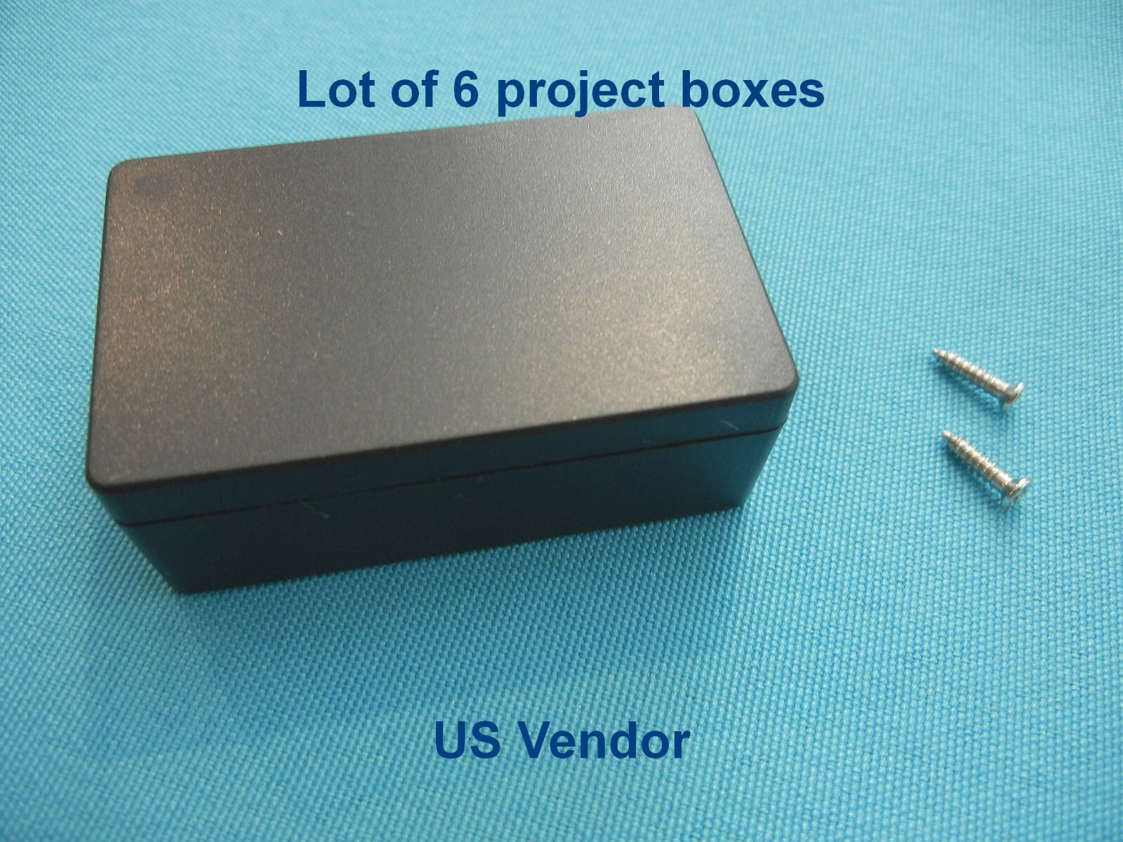 Project Box DIY Plastic Enclosure Case, Black, 55x35x20mm, 6 Boxes with screws
