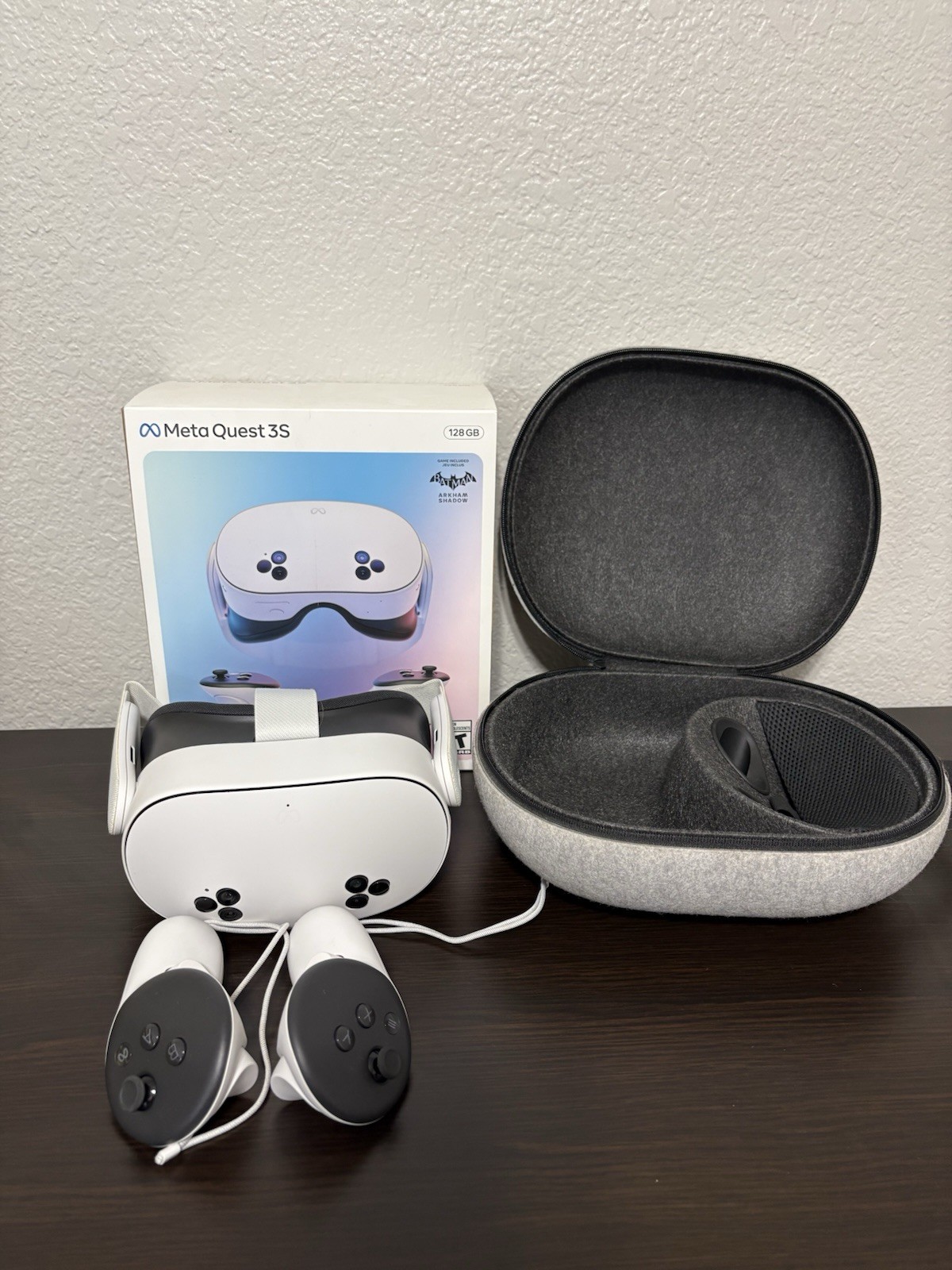 Meta Quest 3S 128GB VR Headset w/ Controllers, Carrying Case & Box