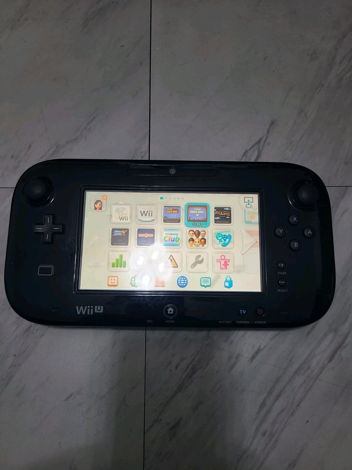 Nintendo Wii U GamePad WUP-010(USA) Black Tablet Only TESTED WORKS.