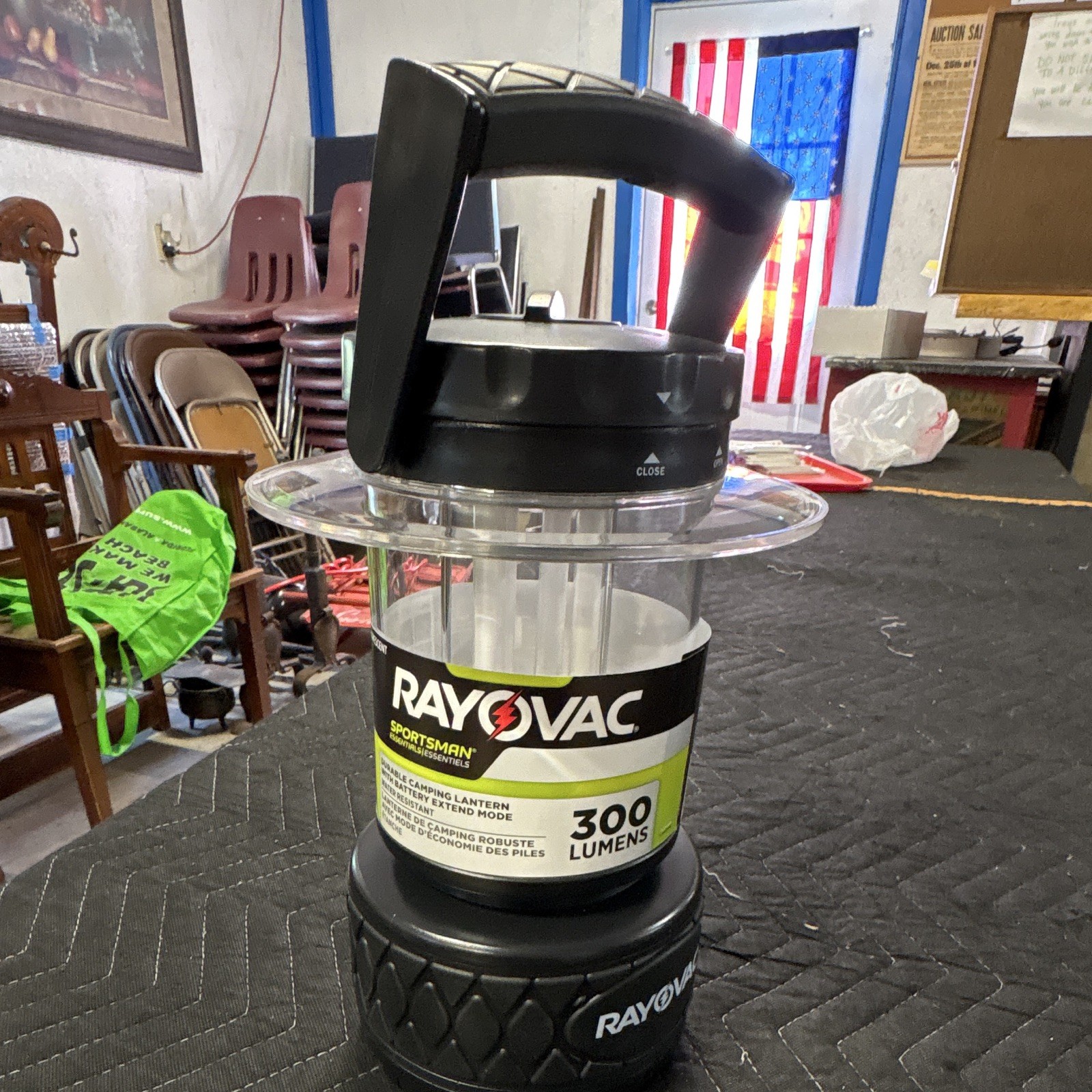 Rayovac 300 Lumen LED Battery Lantern Adjustable Brightness Black 6V 4D