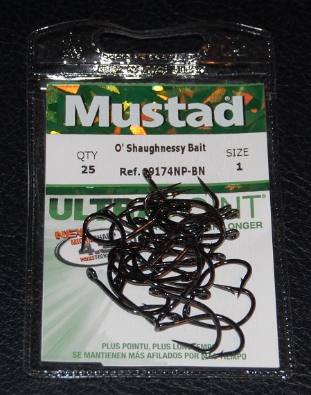 25 Pack Mustad 9174NPBN-01 Size 1 3X Short 2X Strong Live Bait Hooks