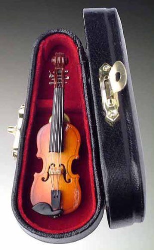 Miniature VIOLIN PIN Musical Instrument Replica, 3" Long, Superb Detail