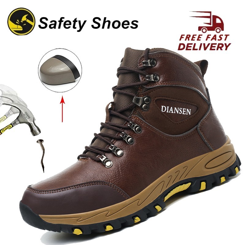 Men's Safety Work Shoes Water resistant Outdoor Boots Steel Toe Indestructible