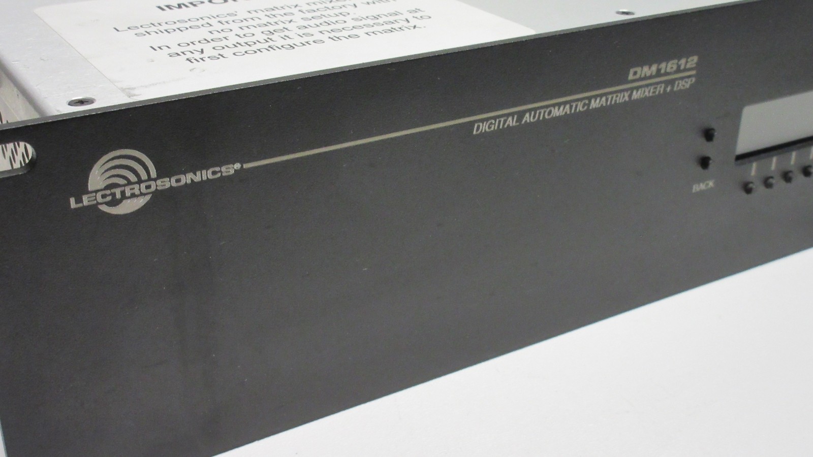 Lectrosonics DM1612 DSP Matrix Digital Automatic Mixer, Power ON and Menu VIDEO!