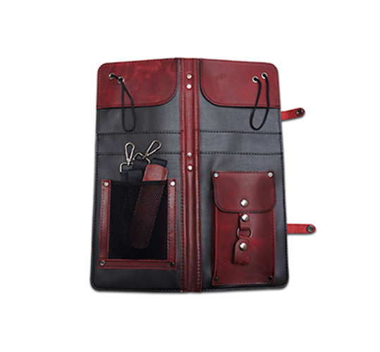 Ahead Bags - ALSCBUR - Burgundy Handmade Leather Stick Case w/Drum Key Holder