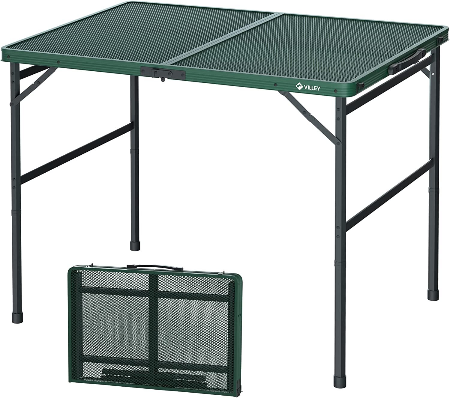 3ft Portable Folding Camping Table Picnic Grill Table w/Aluminum Adjustable Legs