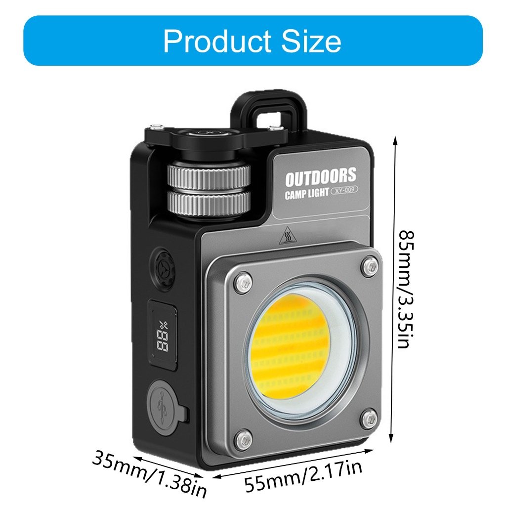 Portable LED Camping Light Rechargeable Magnetic Keychain Flashlight 3500LM