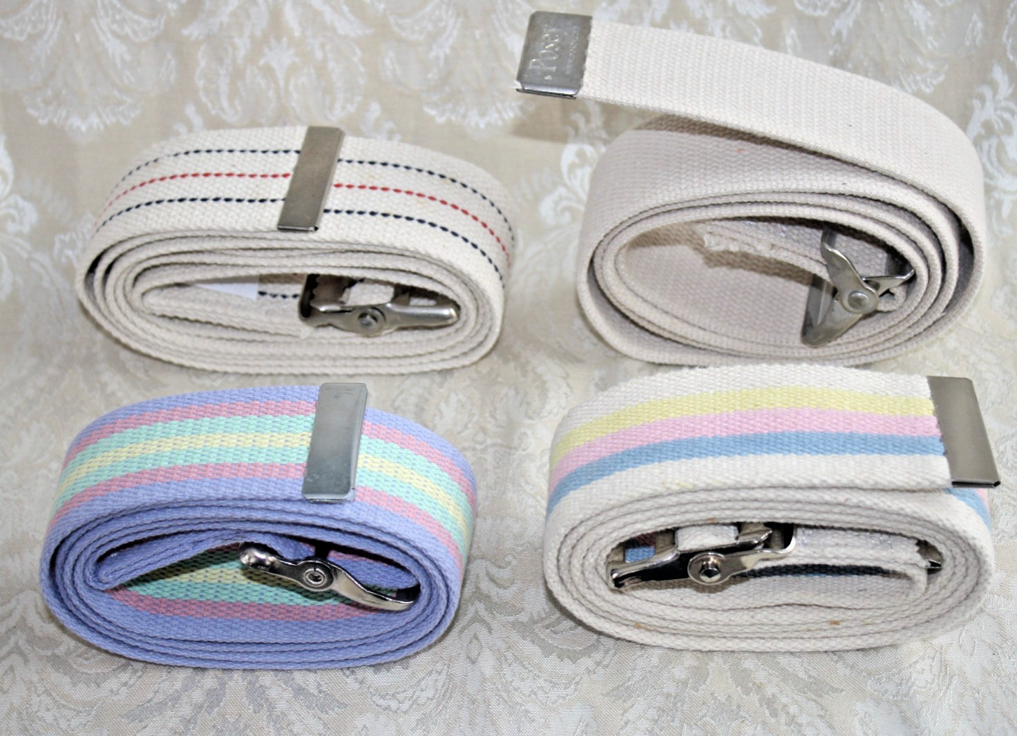 LOT 4 Heavy Duty GAIT TRANSFER BELT DeRoyal Pastel Striped POSEY 1 is 72" 3 ~54"