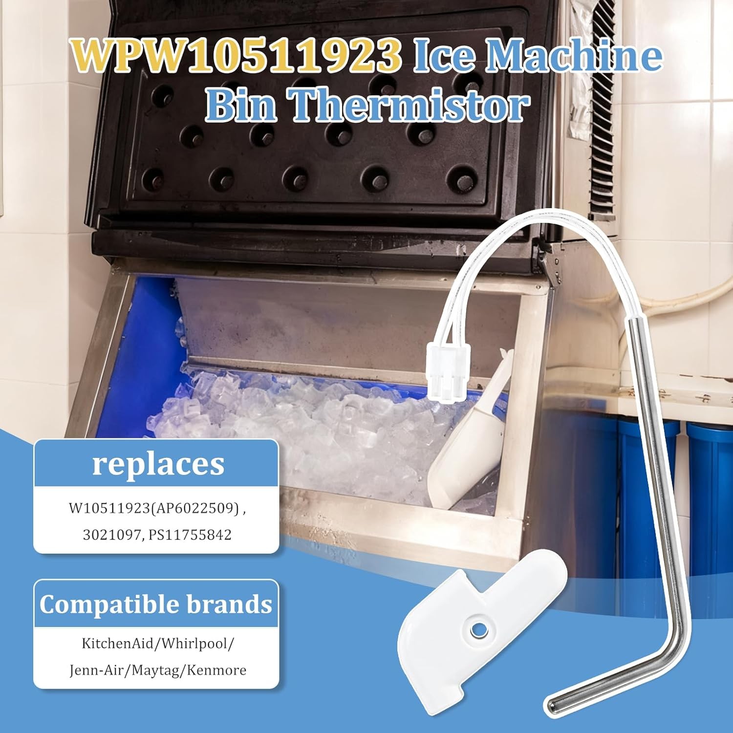 W10511923 Ice Maker Temp Sensor for Whirlpool