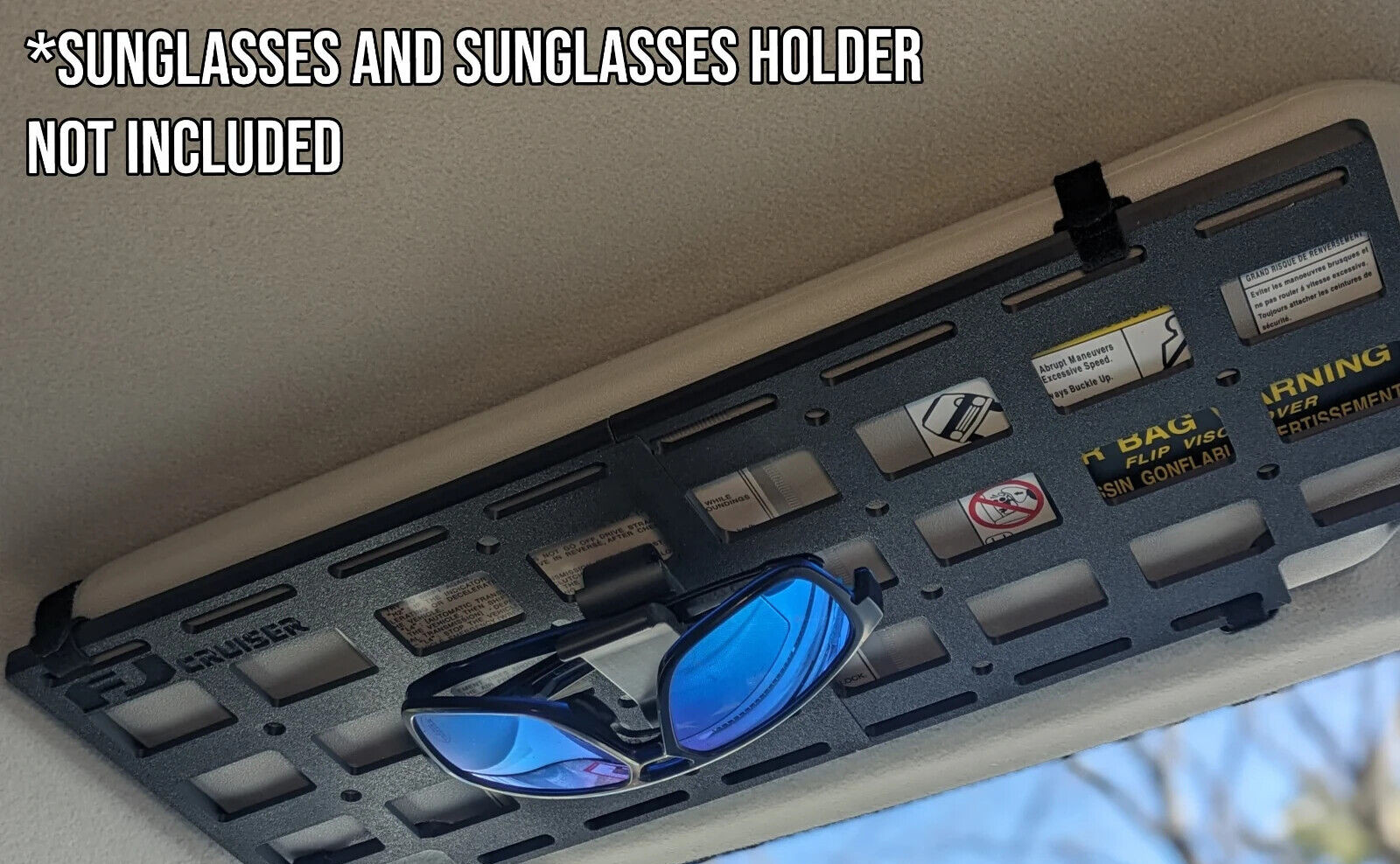 FJ Cruiser Front Visor MOLLE Tactical Sun Visor Panel Organizer