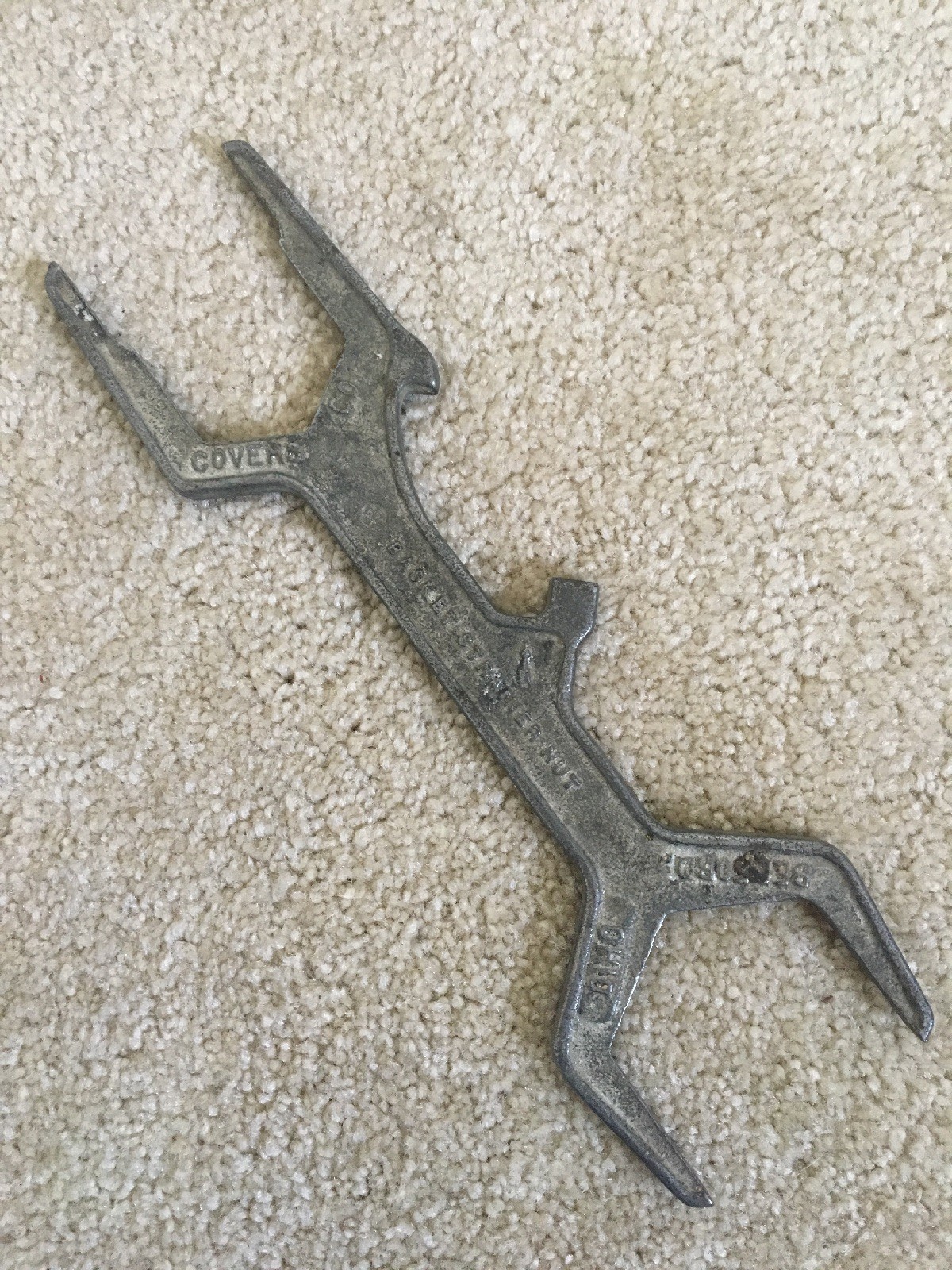 Vintage COVERS CO 4-in-1 Combination Wrench Malleable Iron USA