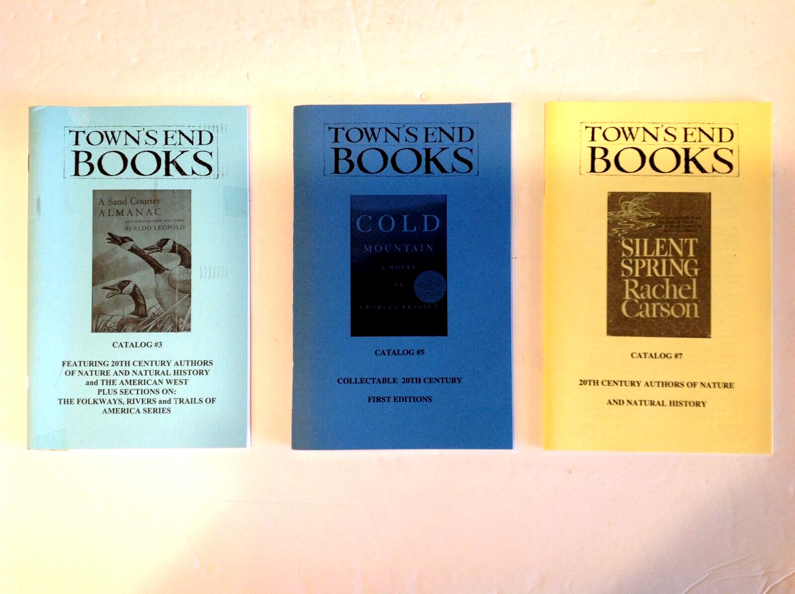 Town's End Books Catalog's #3, #5 & #7 Lot of 3