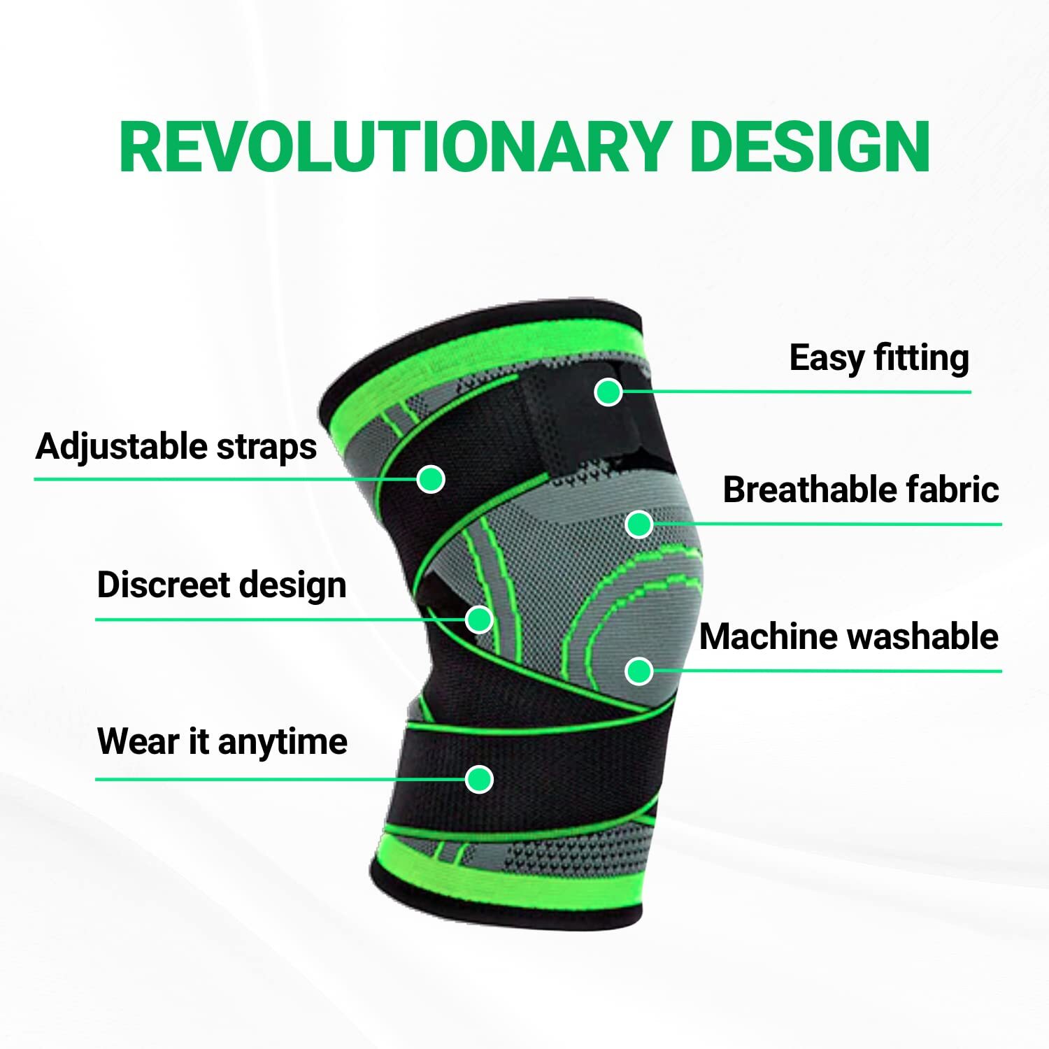 Knee Brace Compression Sleeve Meniscus Support Strap Joint Pain Relief Arthritis