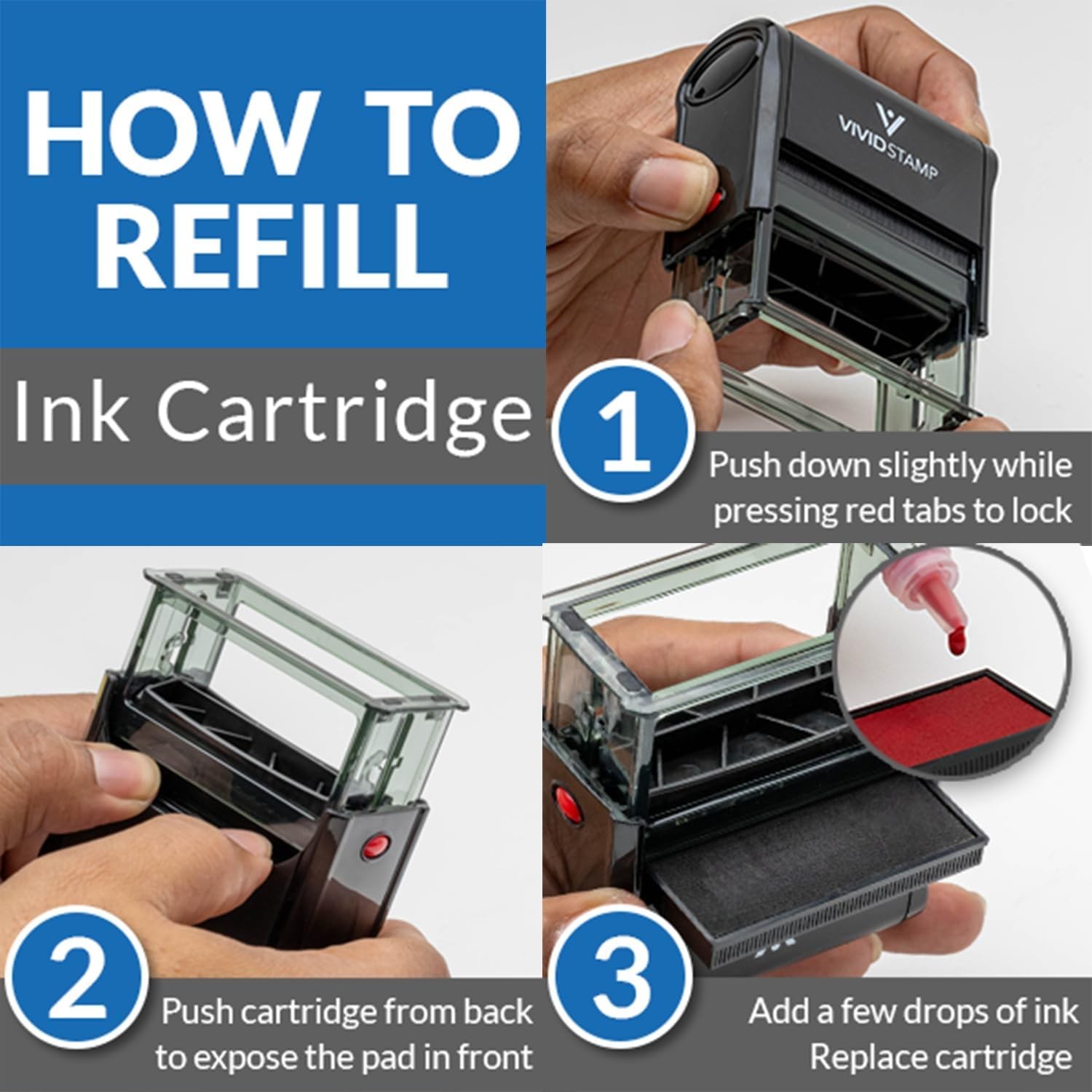 Sample Self Inking Rubber Stamp Red Ink Medium Professional Office Mark