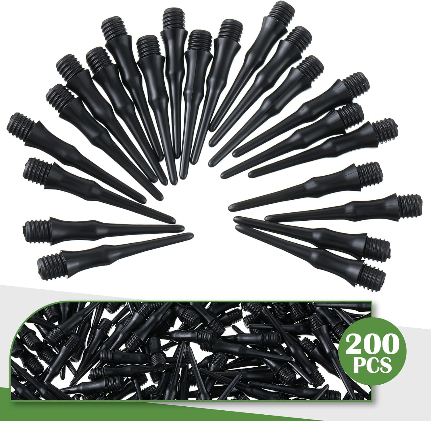 200Pcs 2BA Soft Tip Dart Points Replacement Accessories