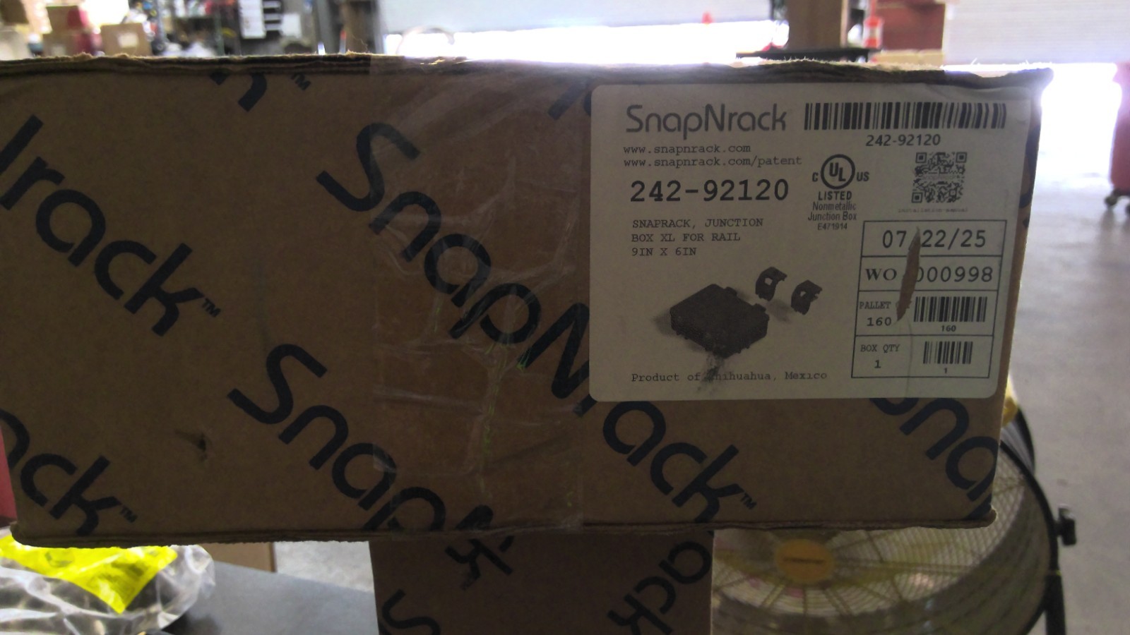 snapnrack junctoin box xl 6in