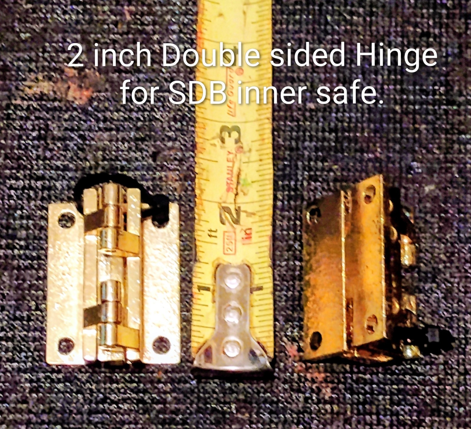 locksmith equipment 2 inch double sided hinhe brass finish