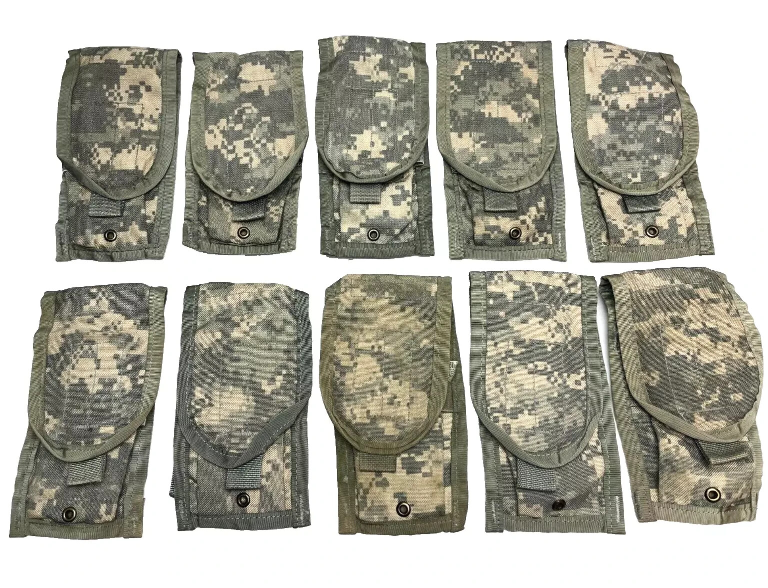 USED - Qty 10: US Military Molle II ACU M 4 DOUBLE Magazine Pouch 2 Mag