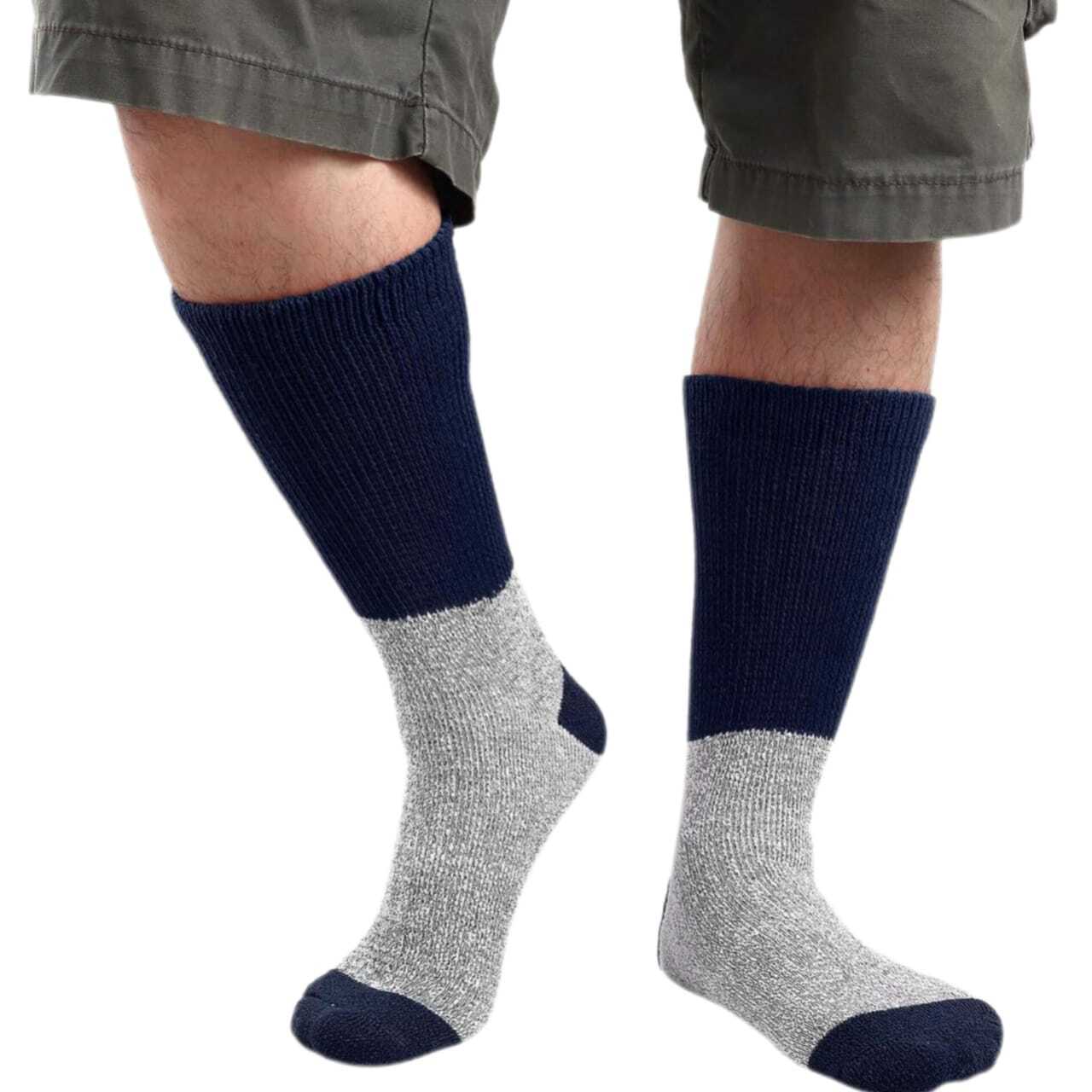 3-12 Pairs Men's Thermal Diabetic Socks Thick Warm Winter Non-Binding Crew Socks