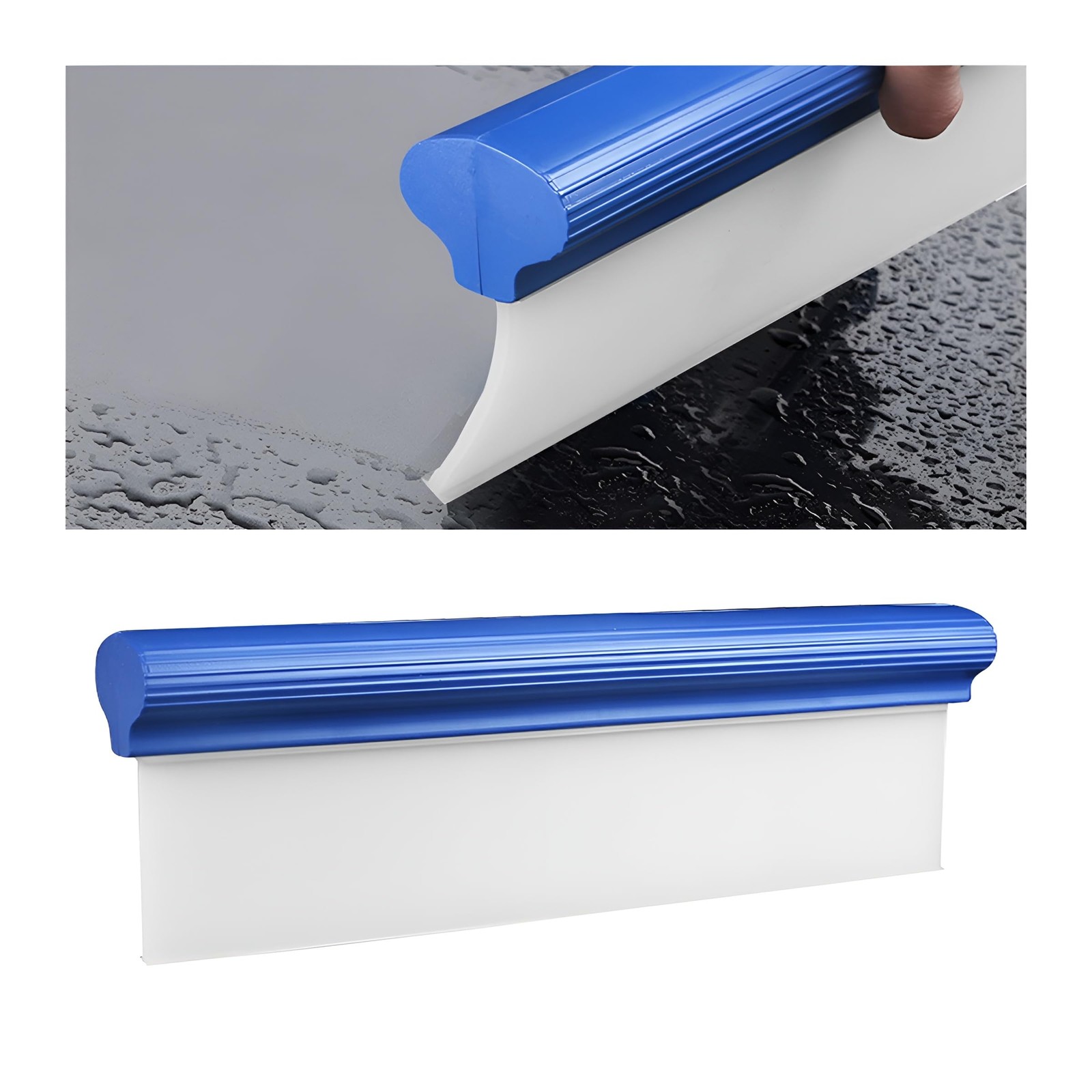 FALVFUN Car Drying Squeegee, 12 Inch T-Bar Vehicle Water Wiper for White/Blue