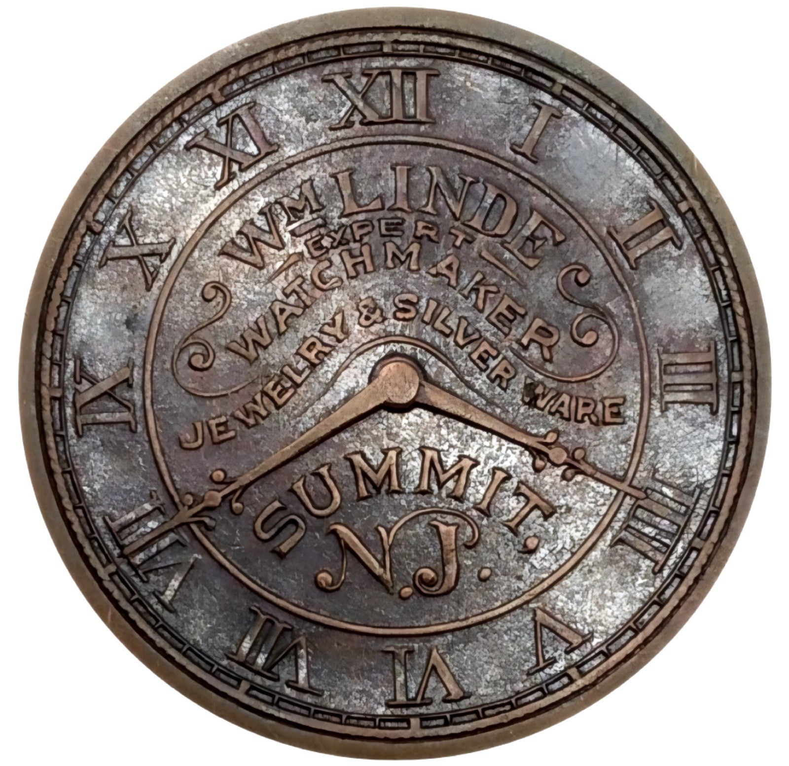 (1880's) Summit NJ-Sm 3bz William Linden Merchant Token Watchmaker
