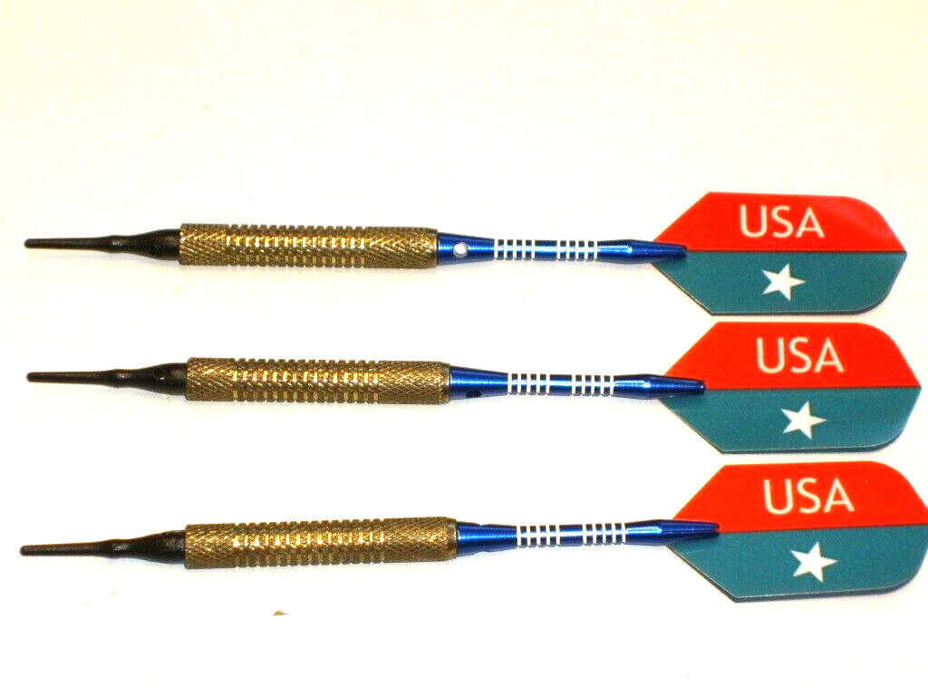 Soft Tip Darts, 12 Gram Brass, Used, with New Aluminum Shafts and Flights #4016