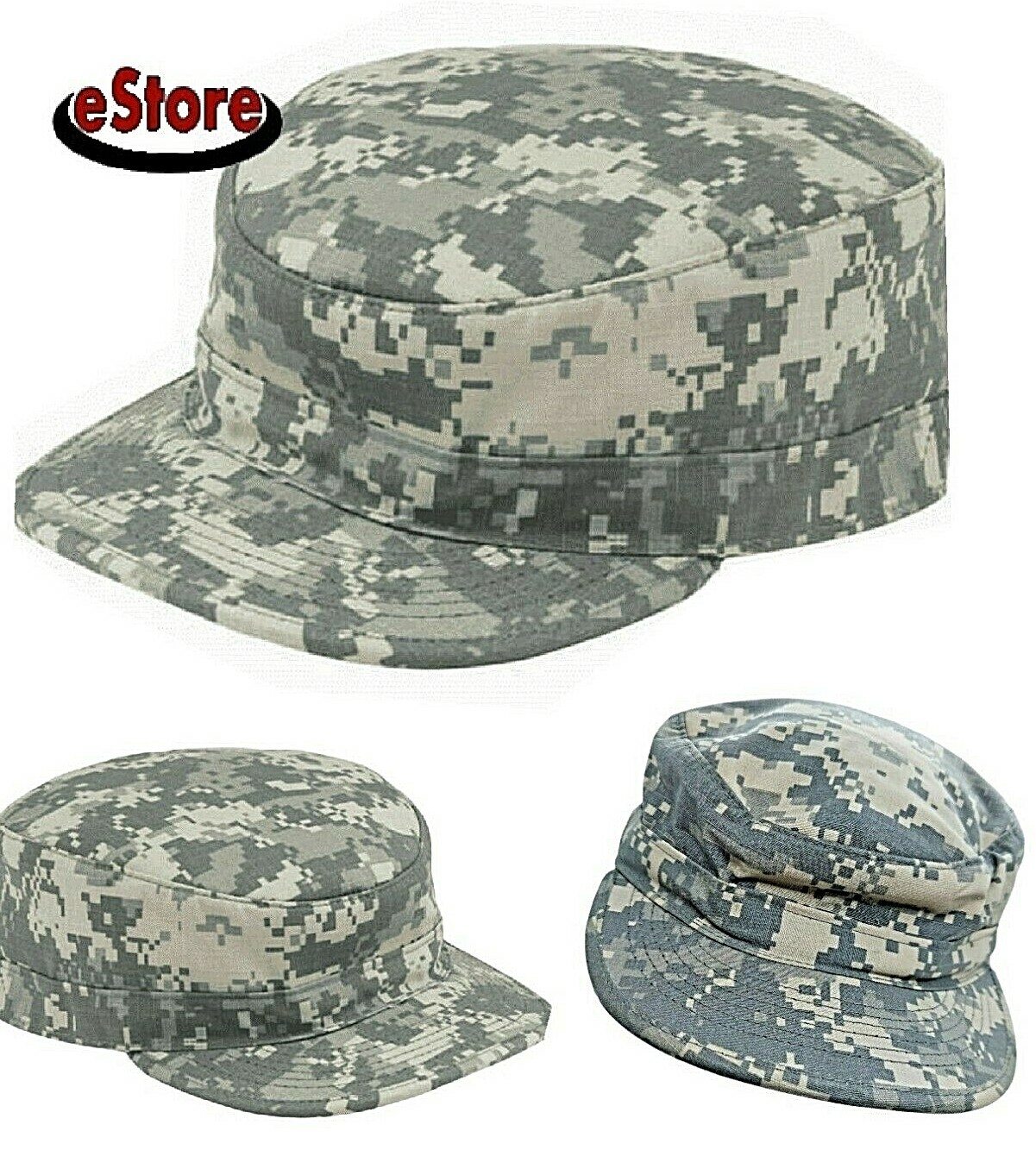 US Military Issue Army Combat Uniform ACU Camouflage Patrol Hat Cap Size 6-3/8