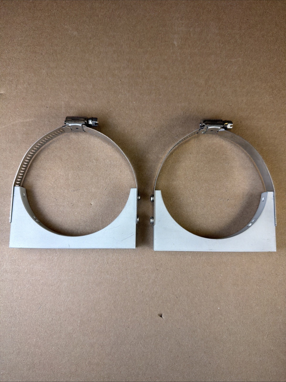 Pair Aluminum 3.5” Cylinder Tank Mount Brackets Clamp Holders Bottle Mount